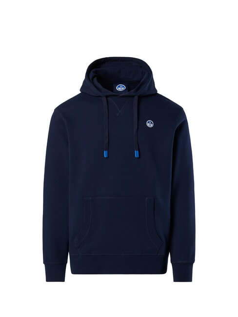 ROUND LOGO Sudadera con capucha de algod&oacute;n Azul marino - Sudaderas