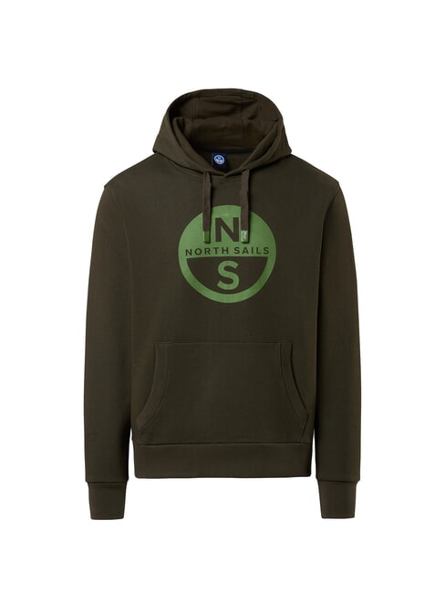 GRAPHIC Sudadera con capucha de algod&oacute;n verde bosque - Sudaderas