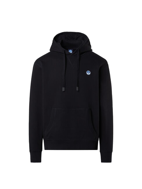 ROUND LOGO Sudadera con capucha de algod&oacute;n negro - Sudaderas