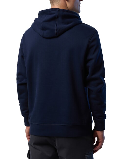 ROUND LOGO Sudadera con capucha de algodón Azul marino - Sudaderas