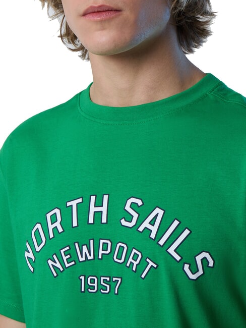 NEWPORT Camiseta de algod&oacute;n con logotipo de arco abeja verde - camiseta