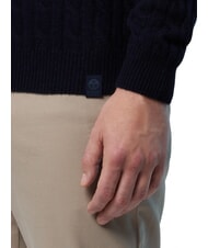 NORTH SAILS N|S Suéter de cuello redondo de punto trenzado Azul marino - Suéteres de los hombres - 4