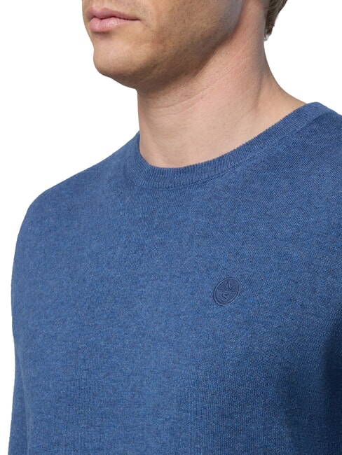 N|S Su&eacute;ter de cuello redondo mezclilla azul jaspeada - Su&eacute;teres de los hombres