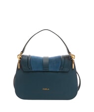 FURLA FLOW Bolso pequeño de piel con bandolera tonos gris azulados - Bolsos Mujer - 3
