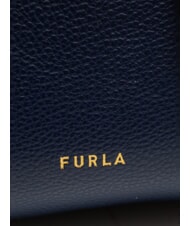 FURLA GOCCIA Bolso bandolera de piel martillada azul real - Bolsos Mujer - 3