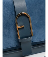 FURLA FLOW Bolso mediano de piel con bandolera tonos gris azulados - Bolsos Mujer - 4