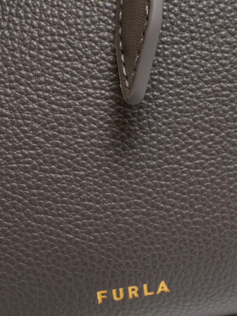 GOCCIA Bolso bandolera de piel martillada gris urbano - Bolsos Mujer