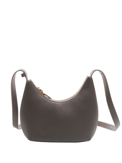 GOCCIA Bolso bandolera de piel martillada gris urbano - Bolsos Mujer