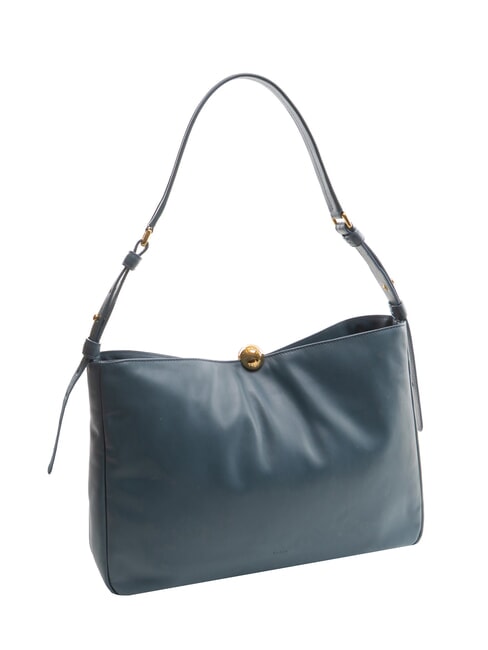 SFERA SOFT Bolso bandolera de piel azul grisáceo - Bolsos Mujer