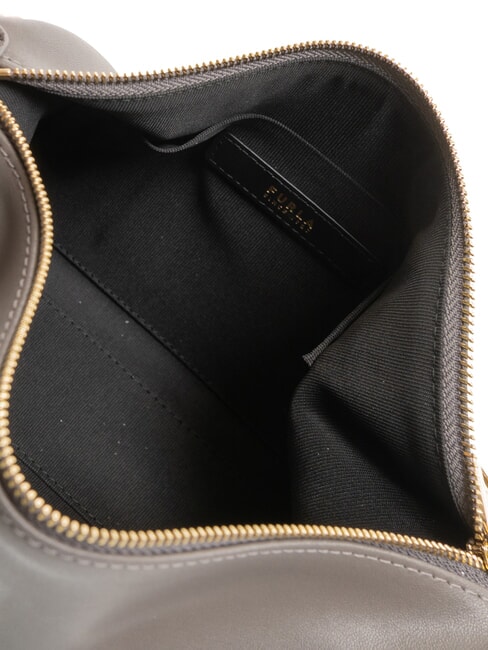 NUVOLA Bolso bandolera mini de piel gris urbano - Bolsos Mujer