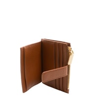 COCCINELLE METALLIC SOFT Cartera plana de piel con textura co&ntilde;ac - Carteras Mujer - 2