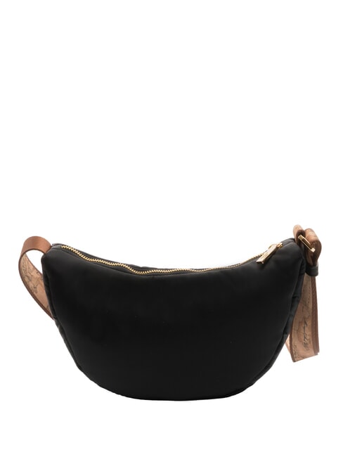 PUFFY NYLON Mini bolso de hombro en forma de media luna negro - Bolsos Mujer
