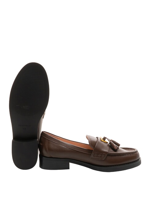 BEAT SELLERIA Mocasines de piel con borla morena - Zapatos Mujer