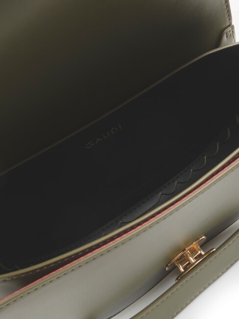 EVELYN Bolso bandolera pequeño con solapa MILITAR - Bolsos Mujer