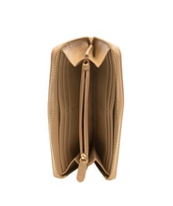 LOVE MOSCHINO QUILTED Cartera grande con cremallera beige - Carteras Mujer - 2