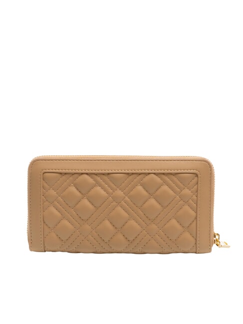 QUILTED Cartera grande con cremallera beige - Carteras Mujer