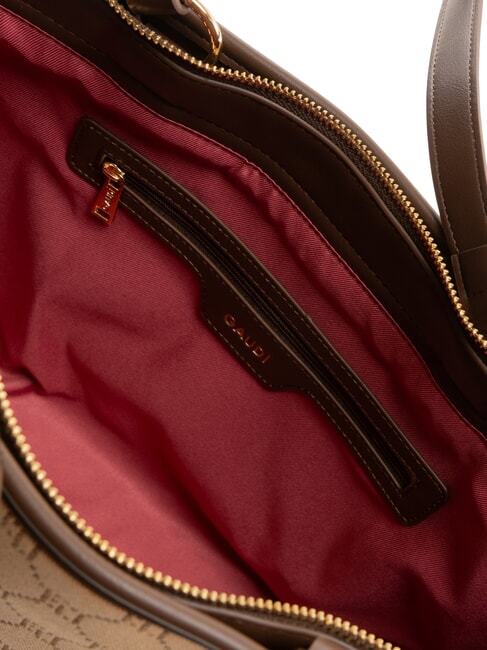 NEW DIAZ Bolsa de compras con logotipo en jacquard bronceado - Bolsos Mujer