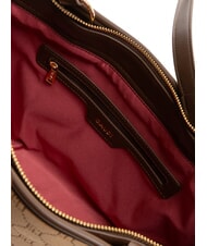 GAUDÌ NEW DIAZ Bolsa de compras con logotipo en jacquard bronceado - Bolsos Mujer - 5