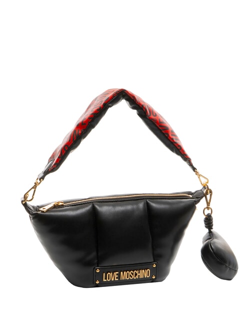PUFFY LOGO Bolso bandolera pequeño con forma de corazón negro/rojo/negro - Bolsos Mujer