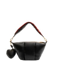 LOVE MOSCHINO PUFFY LOGO Bolso bandolera pequeño con forma de corazón negro/rojo/negro - Bolsos Mujer - 4