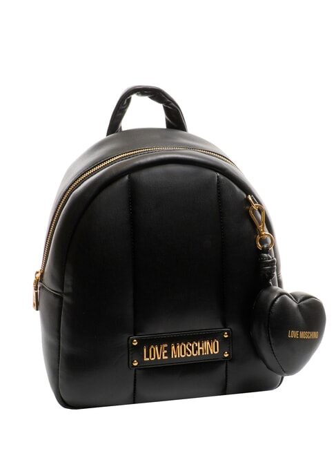 PUFFY LOGO Mochila con bolsa de corazón negro/rojo/negro - Bolsos Mujer