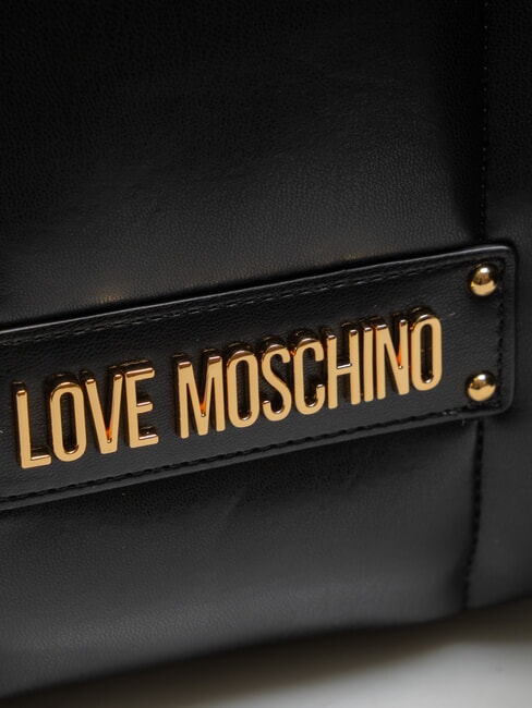 PUFFY LOGO Mochila con bolsa de corazón negro/rojo/negro - Bolsos Mujer