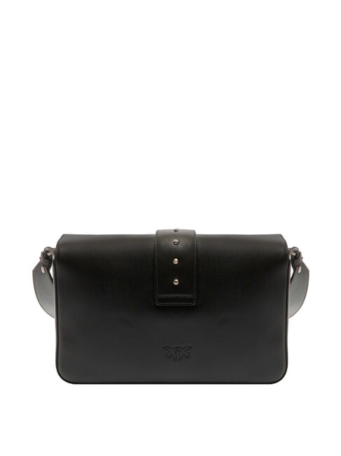 LOVE ONE CLASSIC SLOUCHY Bolso de hombro de piel Limusina negra - plata mate - Bolsos Mujer