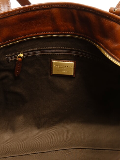 STORY DONNA Bolso de compras de piel para el hombro BROWN - Bolsos Mujer