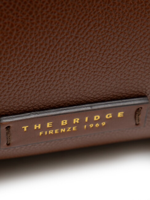 INES Bolso de piel tipo cartera con bandolera BROWN - Bolsos Mujer