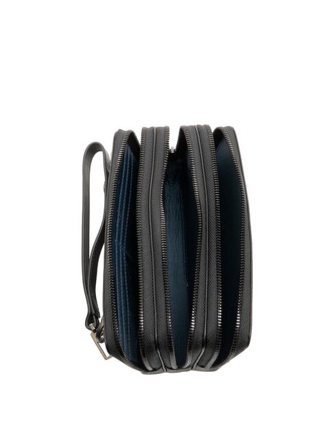 W136 Bolso de mano de piel para hombre con 3 compartimentos negro - Fundas para tablet & Organizer