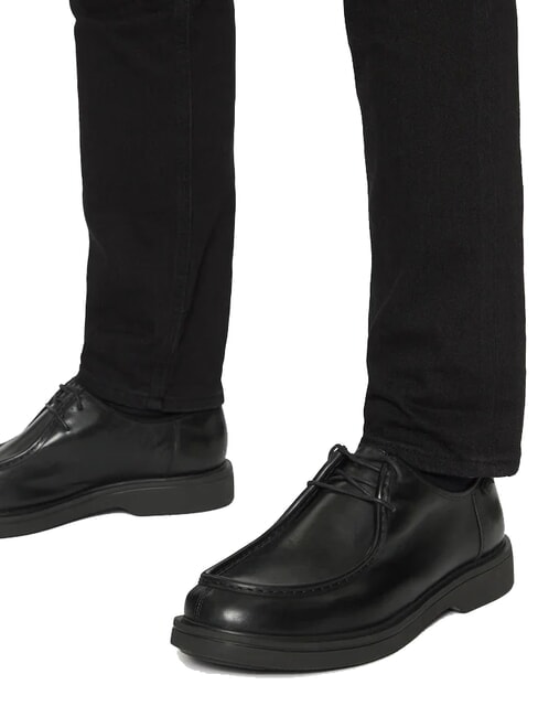 NORMAN Zapatos de cuero con cordones negro - Zapatos Hombre