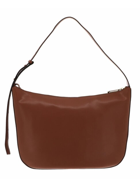 LUNA Bolso bandolera de piel café de caramelo - Bolsos Mujer