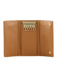 MANDARINA DUCK LUNA Estuche de cuero para llaves café de caramelo - Llaveros - 2