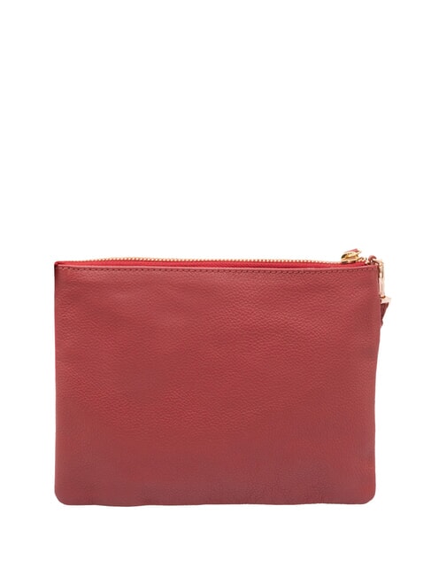 SMALL Bolso de mano pequeño de piel con correa de muñeca rojo - Bolsos Mujer