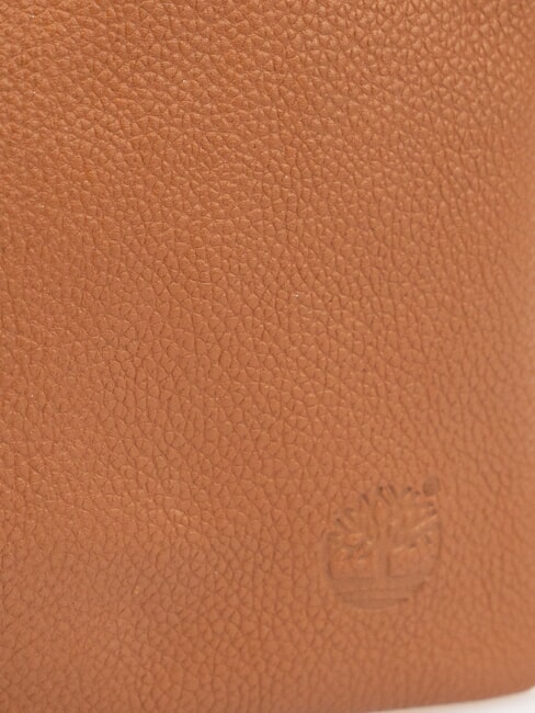 SMALL Bolso de mano pequeño de piel con correa de muñeca coñac - Bolsos Mujer