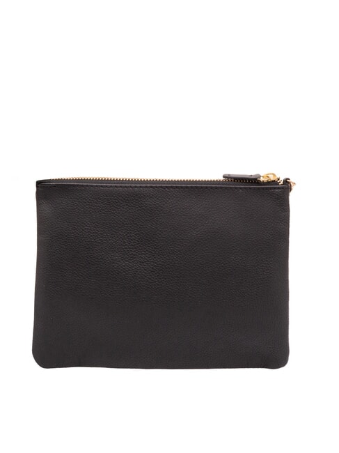 SMALL Bolso de mano pequeño de piel con correa de muñeca negro - Bolsos Mujer