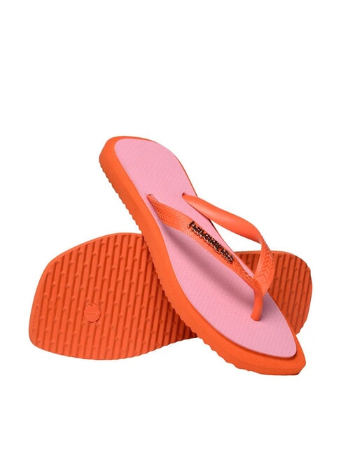 TOP SQUARE FUSION Chanclas naranja atardecer - Zapatos Mujer