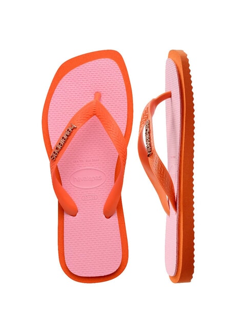 TOP SQUARE FUSION Chanclas naranja atardecer - Zapatos Mujer