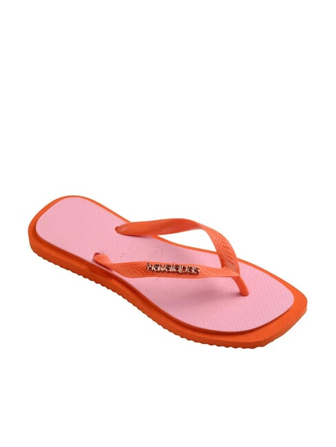 TOP SQUARE FUSION Chanclas naranja atardecer - Zapatos Mujer