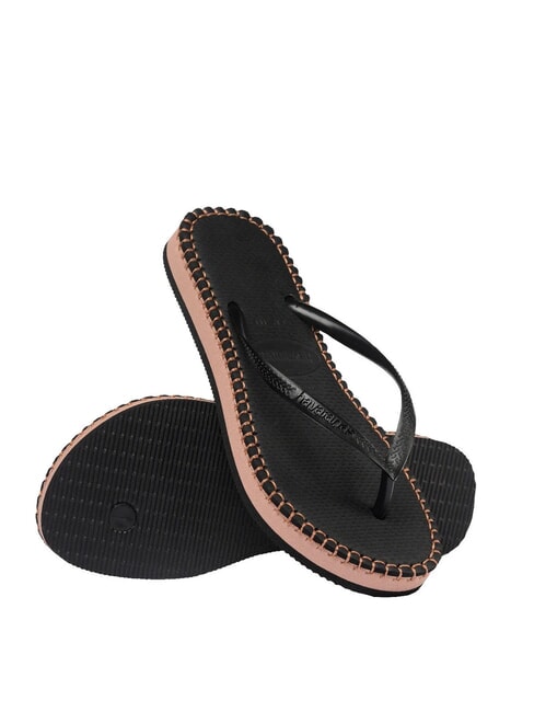 SLIM FLATFORM Chanclas NEGRO - Zapatos Mujer