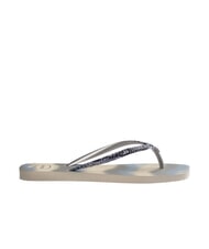 HAVAIANAS STYLESLIM SQUARE GLITTER Chanclas cuadradas beige/plata metalizado - Zapatos Mujer - 2