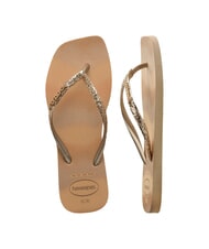 HAVAIANAS STYLESLIM SQUARE GLITTER Chanclas cuadradas dorado - Zapatos Mujer - 6