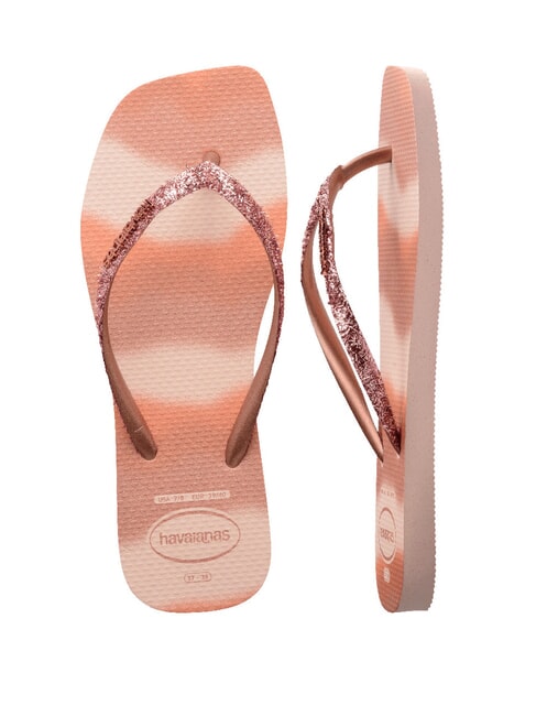 STYLESLIM SQUARE GLITTER Chanclas cuadradas ballet rosa - Zapatos Mujer