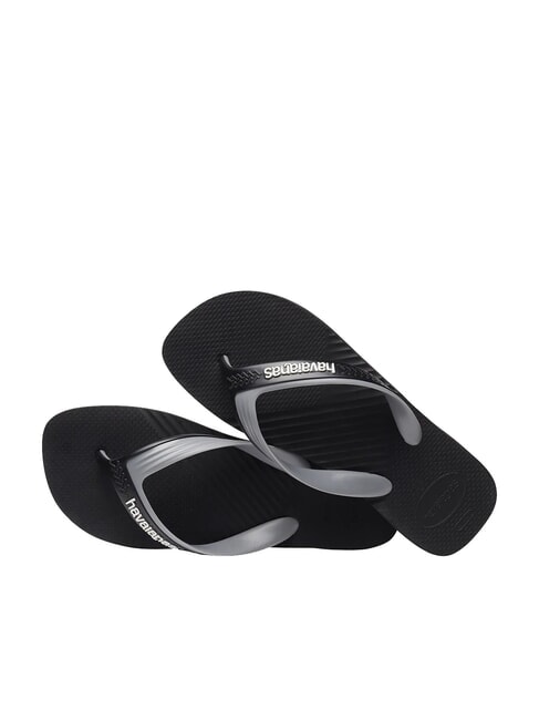 DUAL Chanclas negro/gris acero - Zapatos Hombre