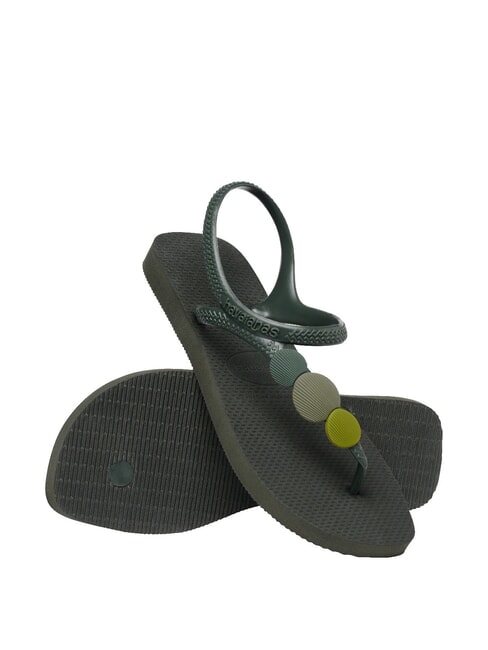 FLASH URBAN PLUS sandalias flip flop verde olivo - Zapatos Mujer