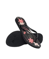 HAVAIANAS SLIM ORGANIC Chanclas negro/ceniza oscuro/rosa claro - Zapatos Mujer - 3