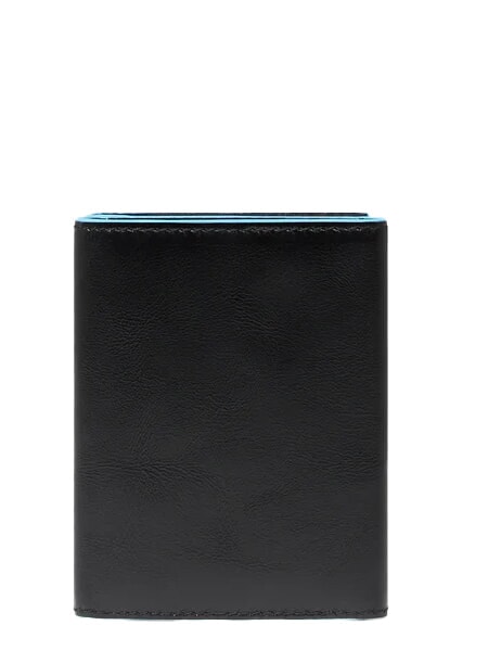 BLUE SQUARE Cartera de cuero negro - Carteras Hombre
