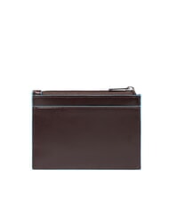 PIQUADRO BLUE SQUARE Bolsa de cuero para llaves CAOBA - Llaveros - 2