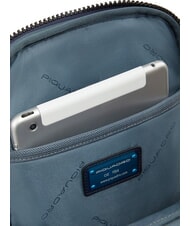 PIQUADRO FINN  Mochila / Bolso bandolera en piel azul - Mochilas para portátil - 5