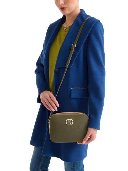 SKYE Bolsa para c&aacute;mara con doble cremallera verde musgo - Bolsos Mujer